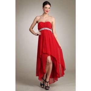 Beautiful Hi-Lo Fiesta Style LIGHT GREY Dress